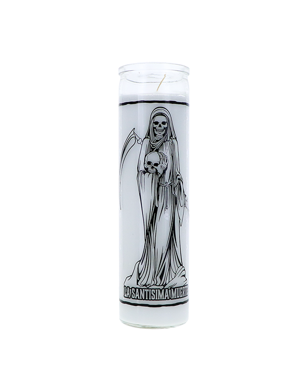 Santa Muerte Candle - White - 1 Count Only image 0