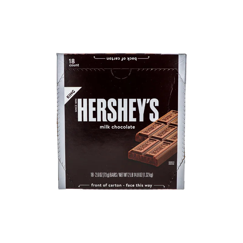 Hershey King Size Milk Chocolate  Candy Bar 18ct/2.6oz image 0