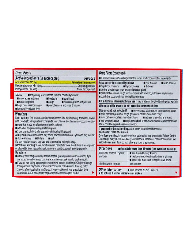 Tylenol Cold Multi-Symptom Daytime Non - Drowsy 24 Capsules image 0