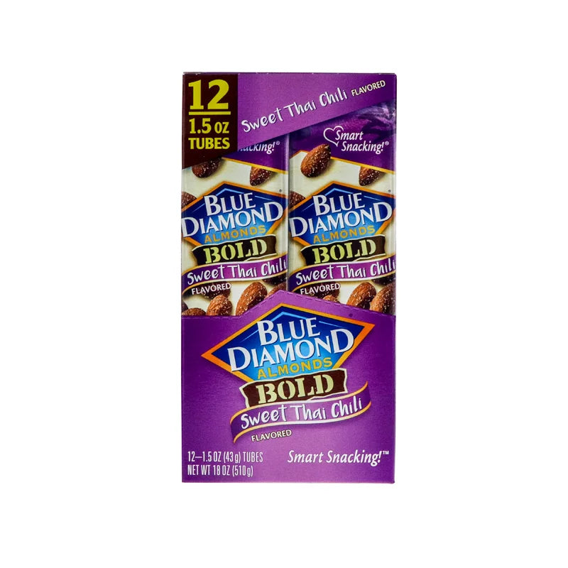 Blue Diamond Sweet Thai Oven Roasted Almonds,1.5 oz tube, 12 Pack image 0