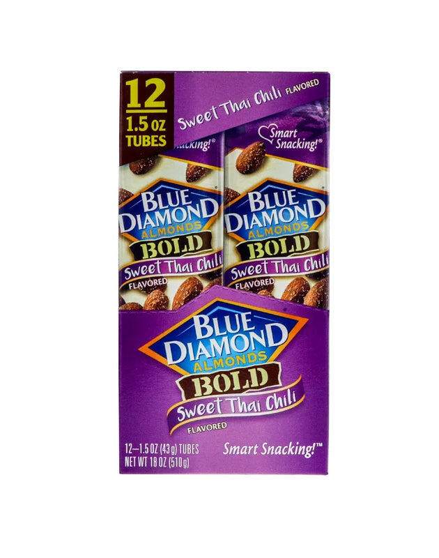 Blue Diamond Sweet Thai Oven Roasted Almonds,1.5 oz tube, 12 Pack image 0