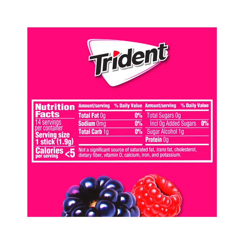 Trident Value Pack Black Raspberry Twist 12 Count - 14 Pieces image 2