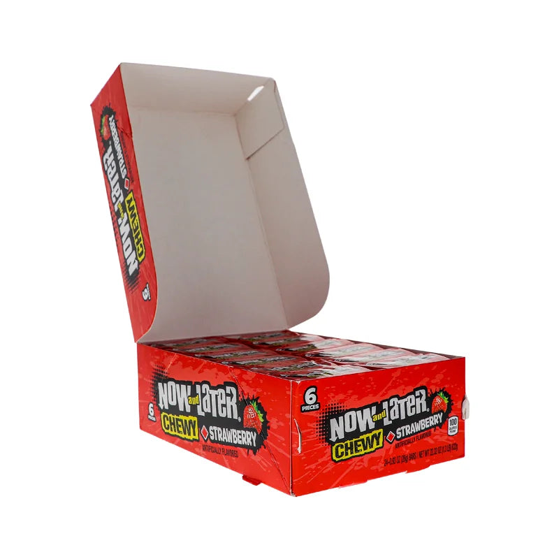Now & Later 25c Chewy Strawberry Candy 24 Count - 6 Pieces image 1