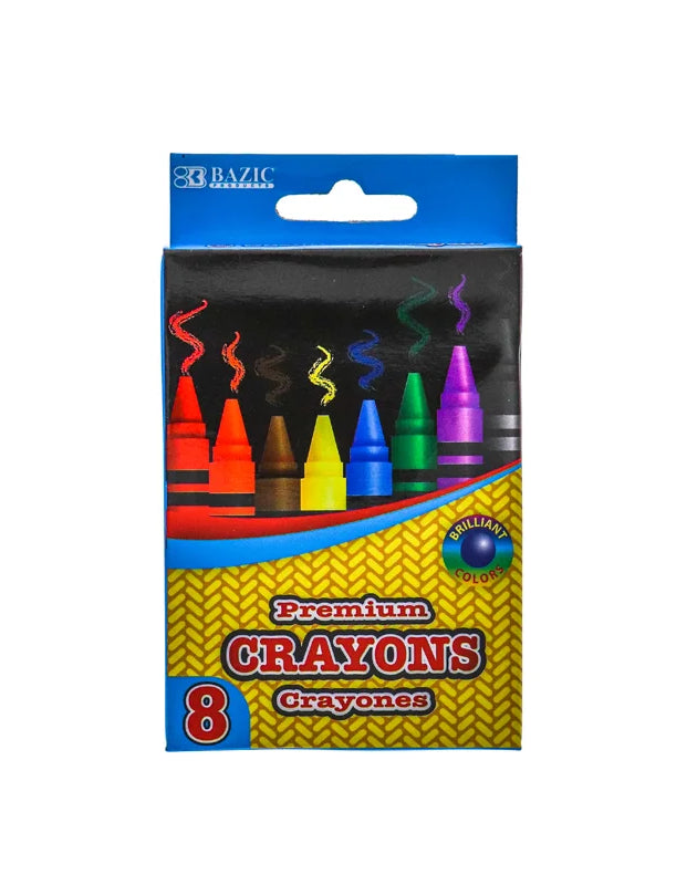 Bazic Premium Crayons - 8 Count image 0