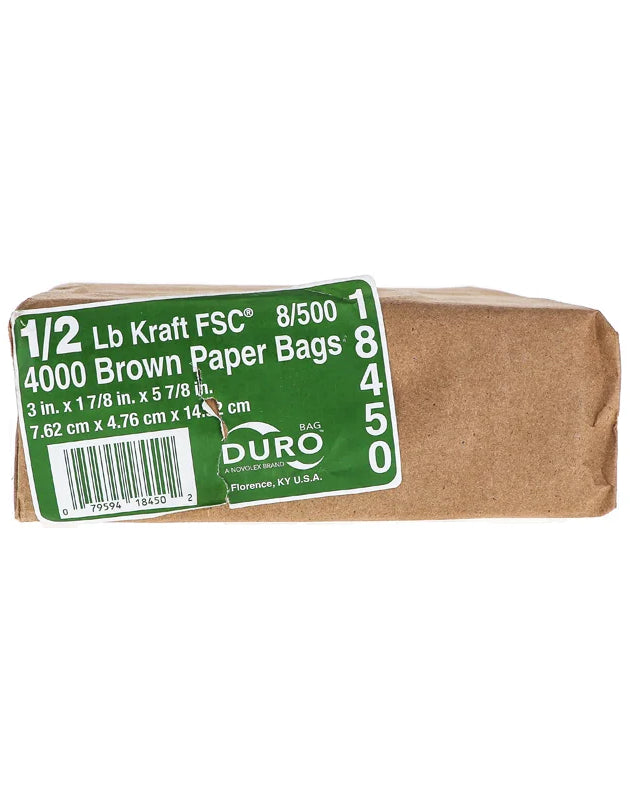 Duro Brown Paper Bag 1/2 Lb - 500 Count image 0