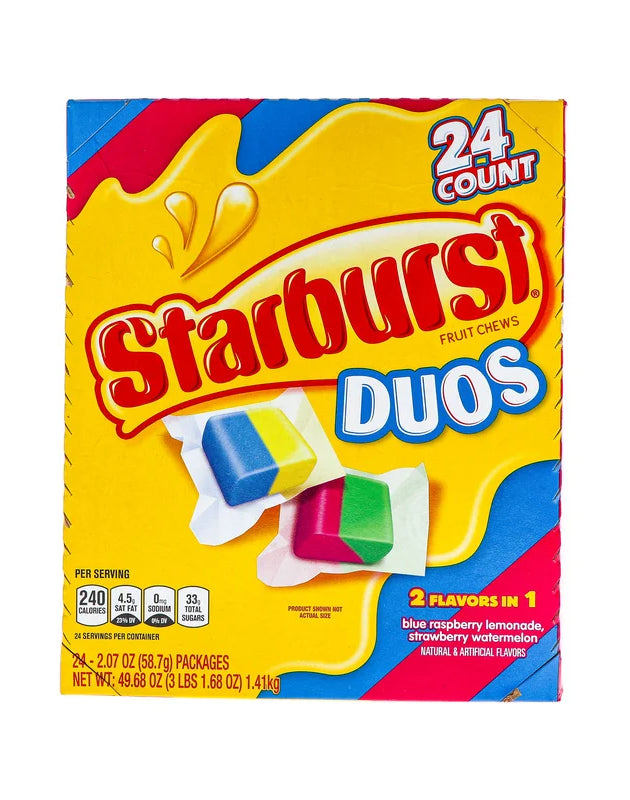 Starburst Duos Chewy Candy 24 Count - 2.07 oz image 0