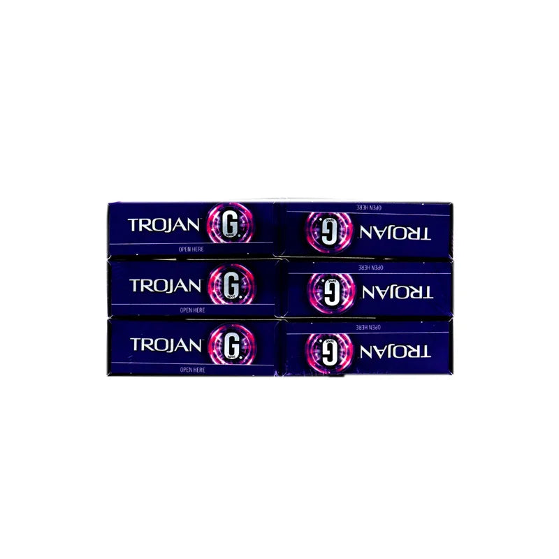 Trojan Ribbed Condoms Stimulate Her 6 Count - (Pack of 3) image 0