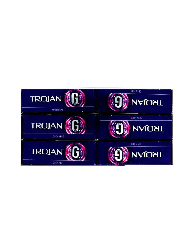 Trojan Ribbed Condoms Stimulate Her 6 Count - (Pack of 3) image 0