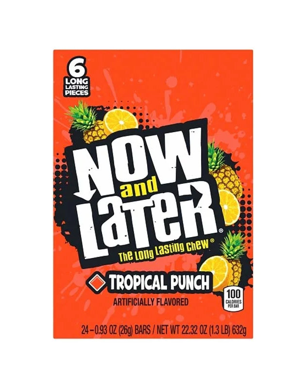 Now & Later 25c Tropical Punch Candy 24 Count - 6 Pieces image 0