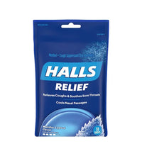 Halls Cough Drops Ice Peppermint Flavored - Bag 30 Drops image 0