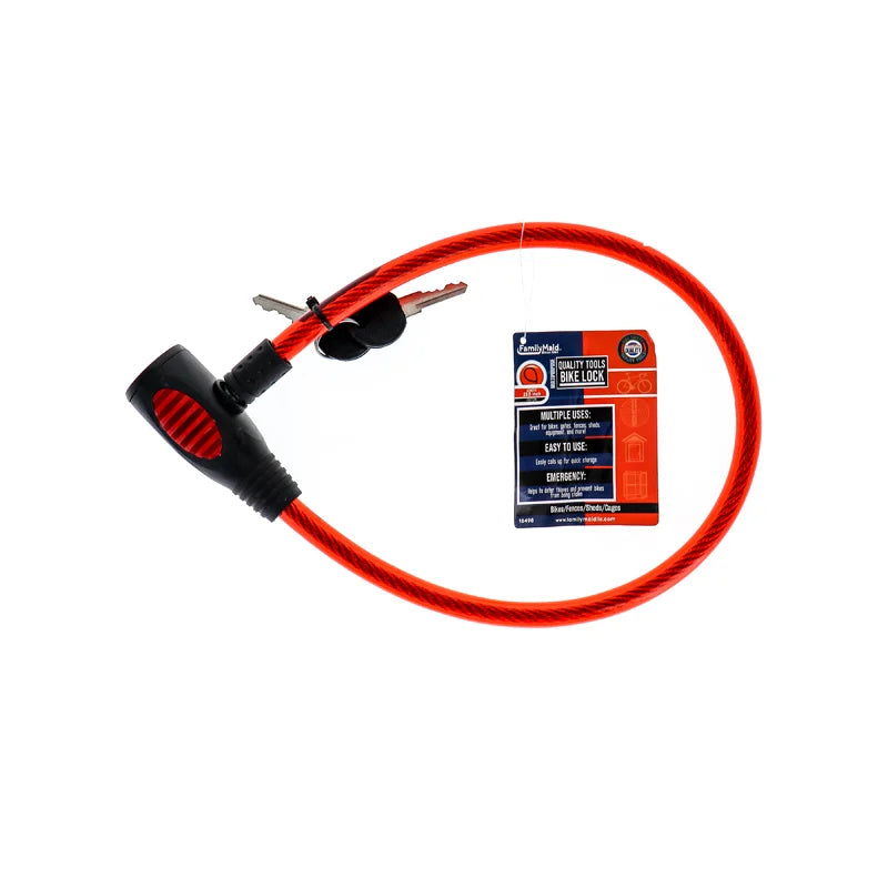 Bicycle Cable Lock with 2 Keys - 1 Count Only image 0