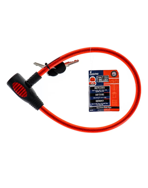 Bicycle Cable Lock with 2 Keys - 1 Count Only image 0
