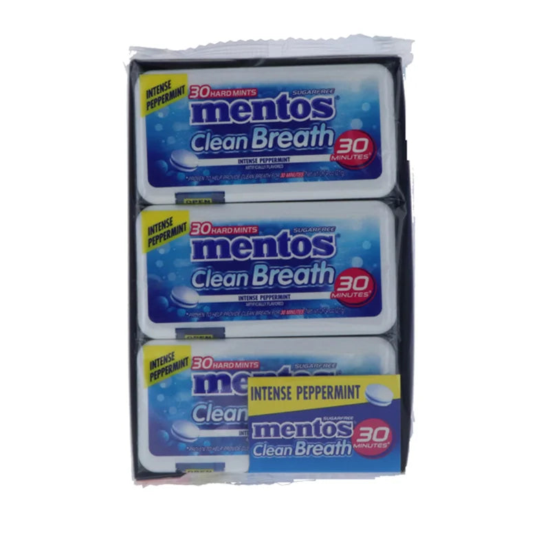 Mentos Clean Breath Hard Mints Peppermint 12 Count - 0.74 oz image 0