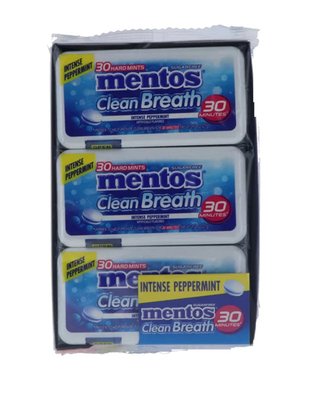 Mentos Clean Breath Hard Mints Peppermint 12 Count - 0.74 oz image 0