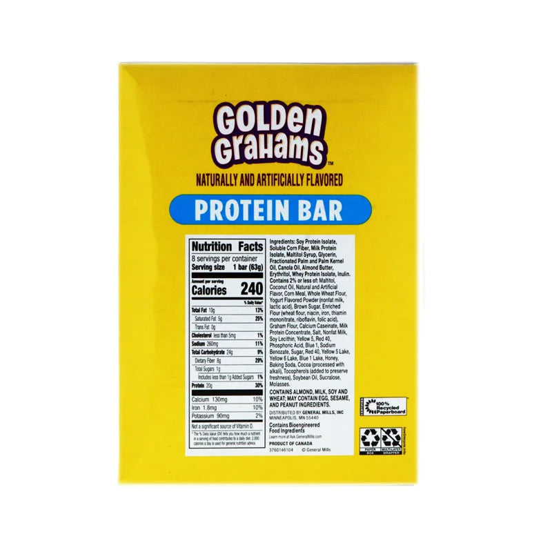 General Mills Golden Grahams Protein Bar 8 Count - 2.23 oz image 2