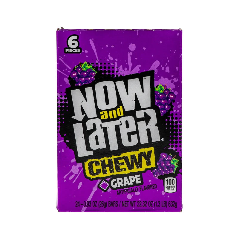 Now & Later Changemakers Chewy Grape 24 Count - 6 Pieces image 0