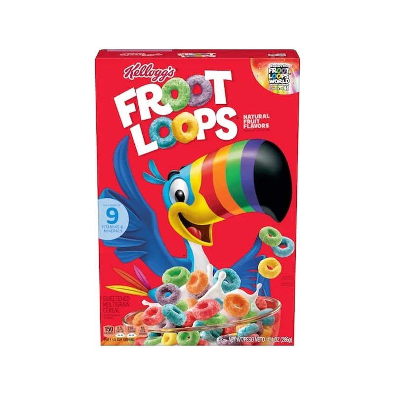 Kellogg's Froot Loops, Breakfast Cereal - Box 10.1 oz image 0