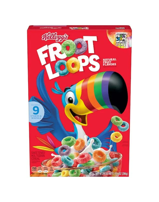 Kellogg's Froot Loops, Breakfast Cereal - Box 10.1 oz image 0