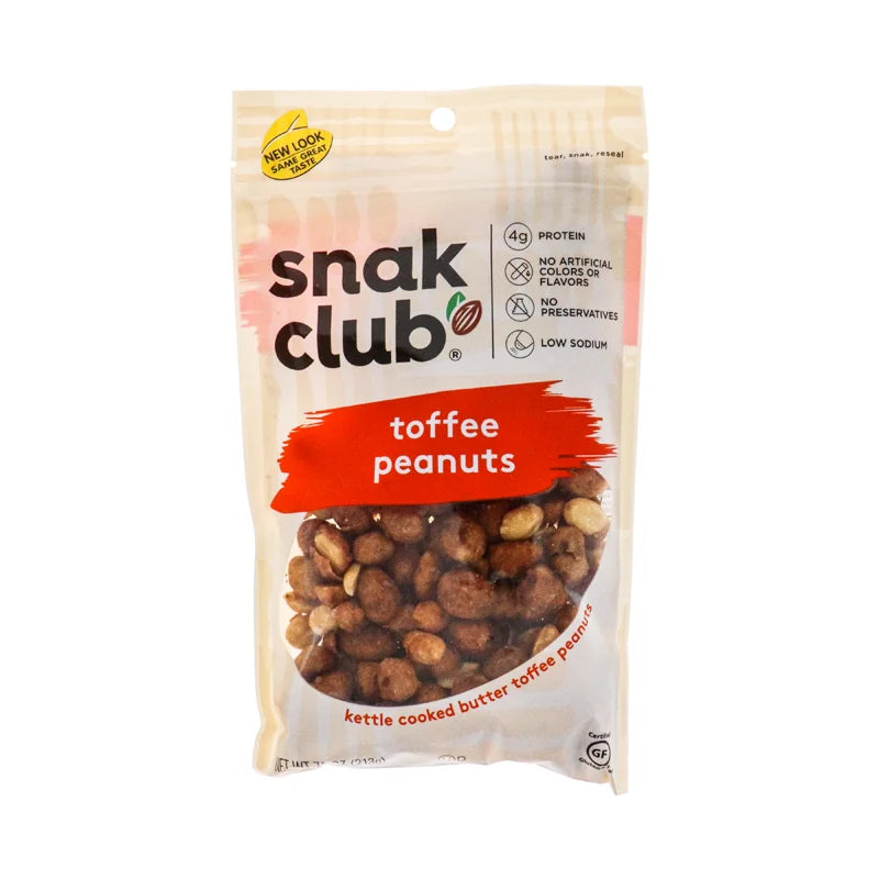 Snak Club Toffee Peanuts - Peg 7.50 oz image 0