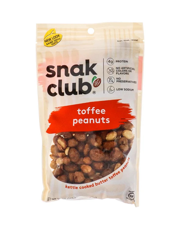 Snak Club Toffee Peanuts - Peg 7.50 oz image 0