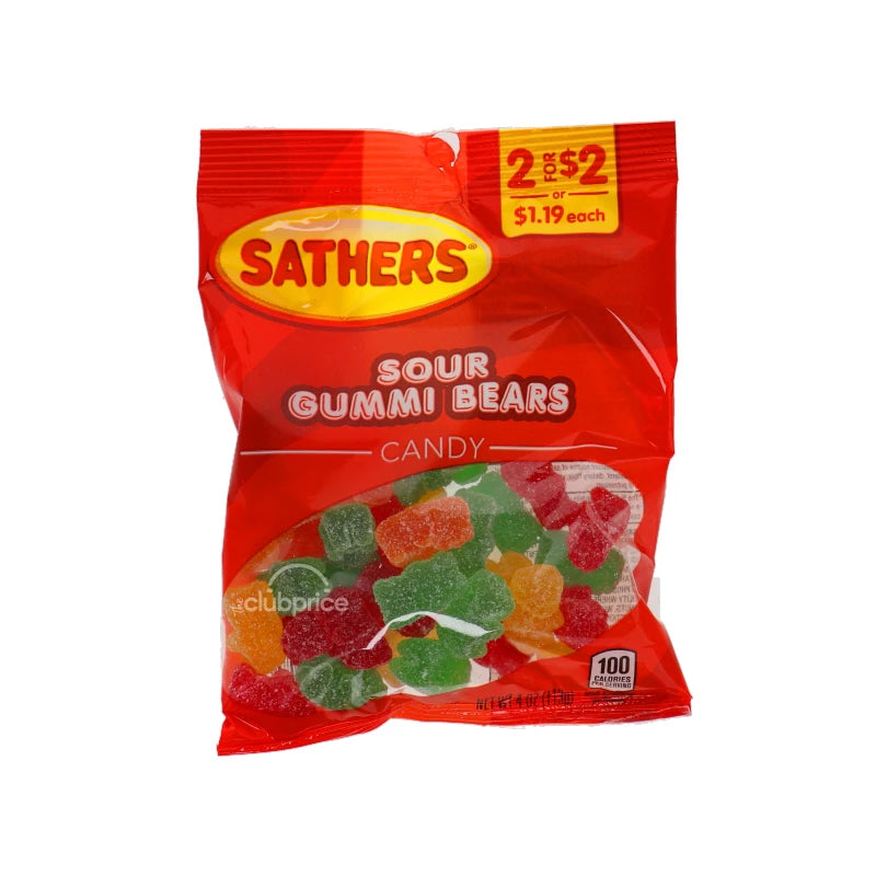 Sathers 2/$2 Sour Gumi Bear Candy 12 Count - 4 oz image 0