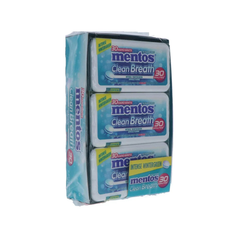 Mentos Clean Breath Hard Mints Wintergreen 12 Count - 0.74 oz image 1