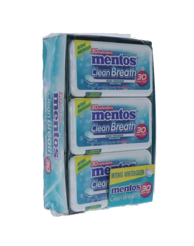Mentos Clean Breath Hard Mints Wintergreen 12 Count - 0.74 oz image 0