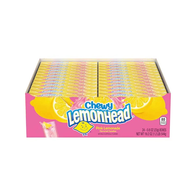 Chewy Lemonhead Pink Lemonade Candies 24 Count - 0.8 oz image 0