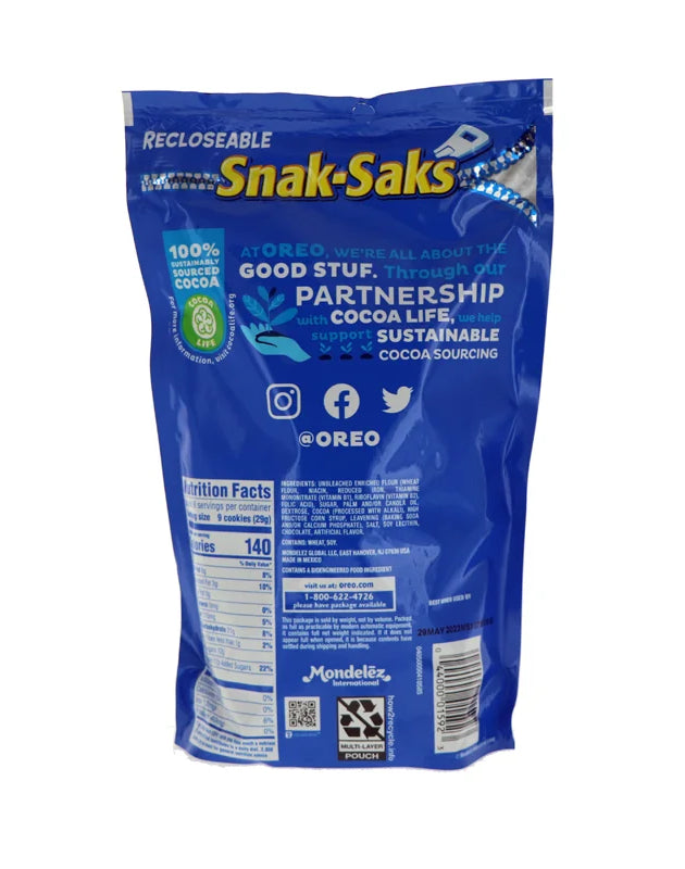Nabisco, Mini Oreo, Bite Size Snak-Saks -Bag 8 oz image 0