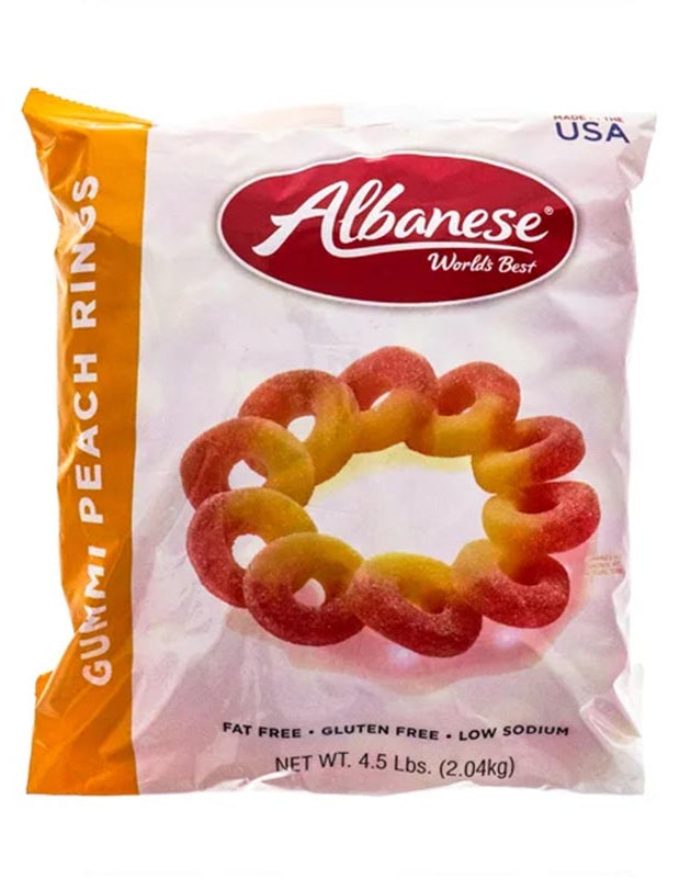 Albanese Gummy Peach Ring - Bulk 4.5 Lbs image 0