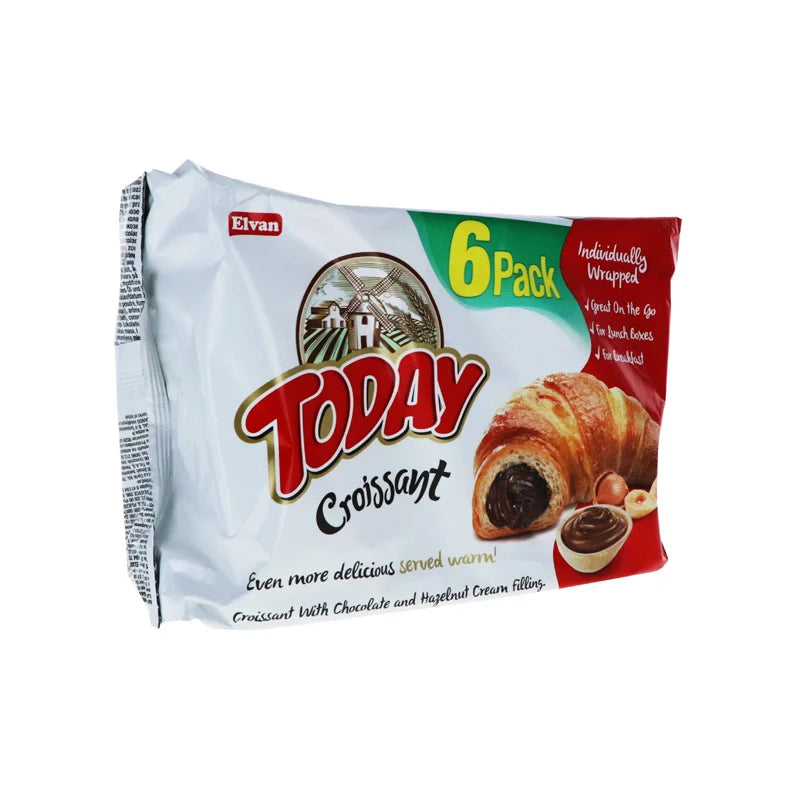 Today Croissant Chocolate with Hazelnut Cream Filling 6 Count - 1.58 oz image 1