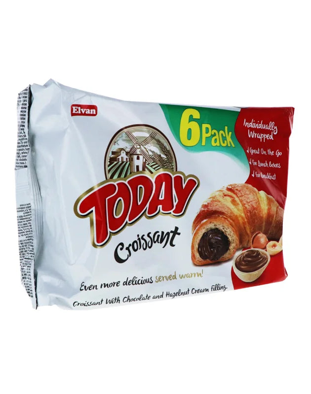 Today Croissant Chocolate with Hazelnut Cream Filling 6 Count - 1.58 oz image 0