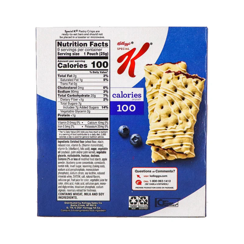 Kellogg's Special K Blueberry Pastry Crisps 9 Count - 0.88 oz image 2