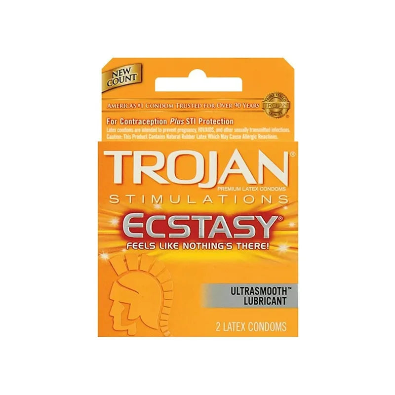 Trojan Ecstasy Ultrasmooth Lubricant Condoms 6 Count - Pack of 3 image 0