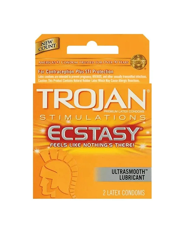 Trojan Ecstasy Ultrasmooth Lubricant Condoms 6 Count - Pack of 3 image 0