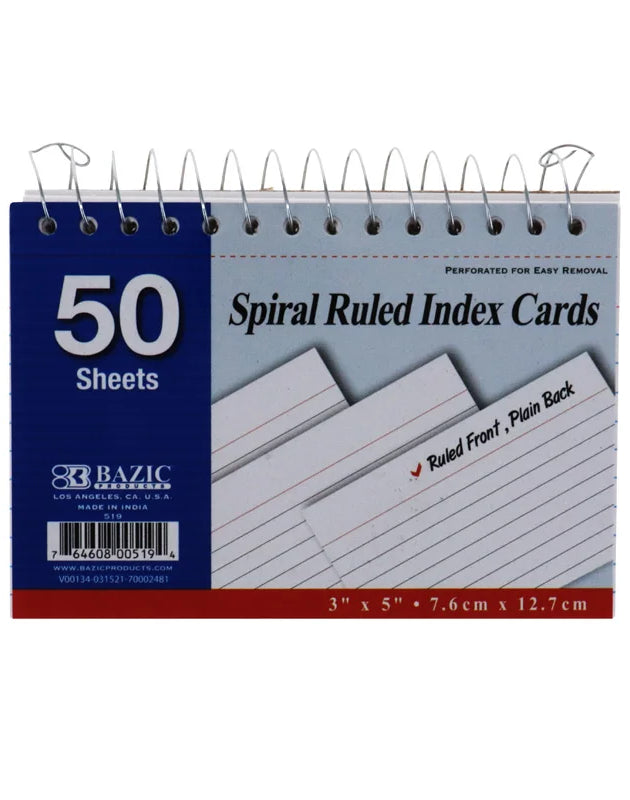Bazic Index Card Ruled 3