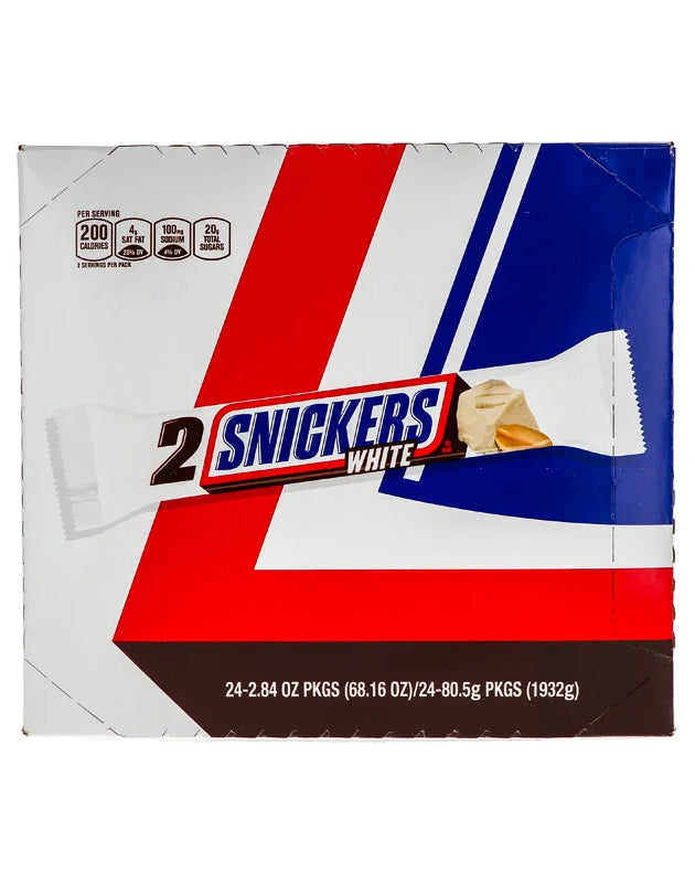 Snickers White Chocolate King Size Candy Bar (24 Count) - 2.84 oz image 0