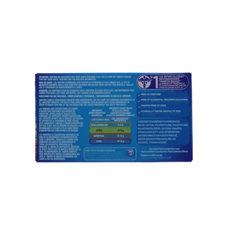 Tampax Pearl Tampons Super Unscented (Pack of 8) image 1