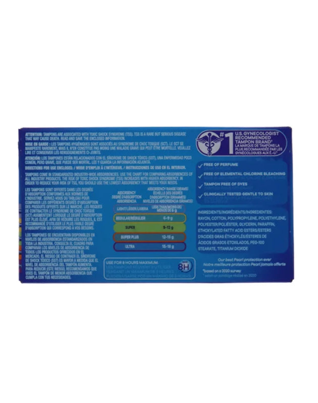 Tampax Pearl Tampons Super Unscented (Pack of 8) image 0