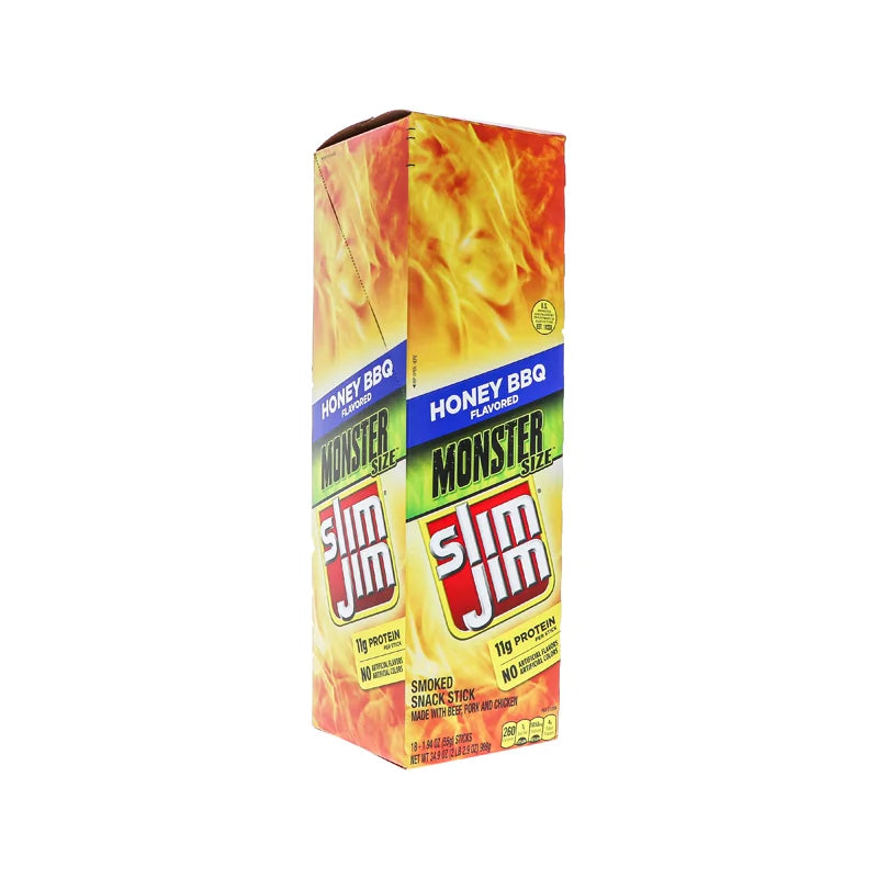 Slim Jim Monster Honey Bbq Stick 18 Count - 1.94 oz image 1