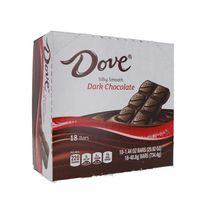 Dove Silky Smooth Dark Chocolate 18 Count -1.44 oz image 1