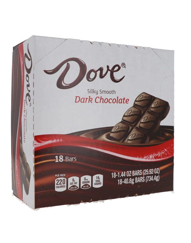 Dove Silky Smooth Dark Chocolate 18 Count -1.44 oz image 0