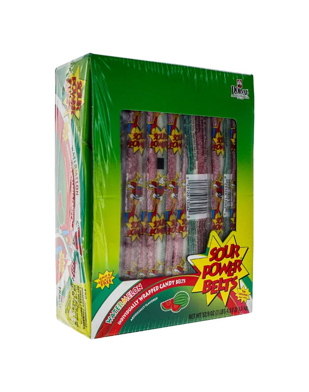 Sour Power Belts Wrap Watermelon 150Ct image 0