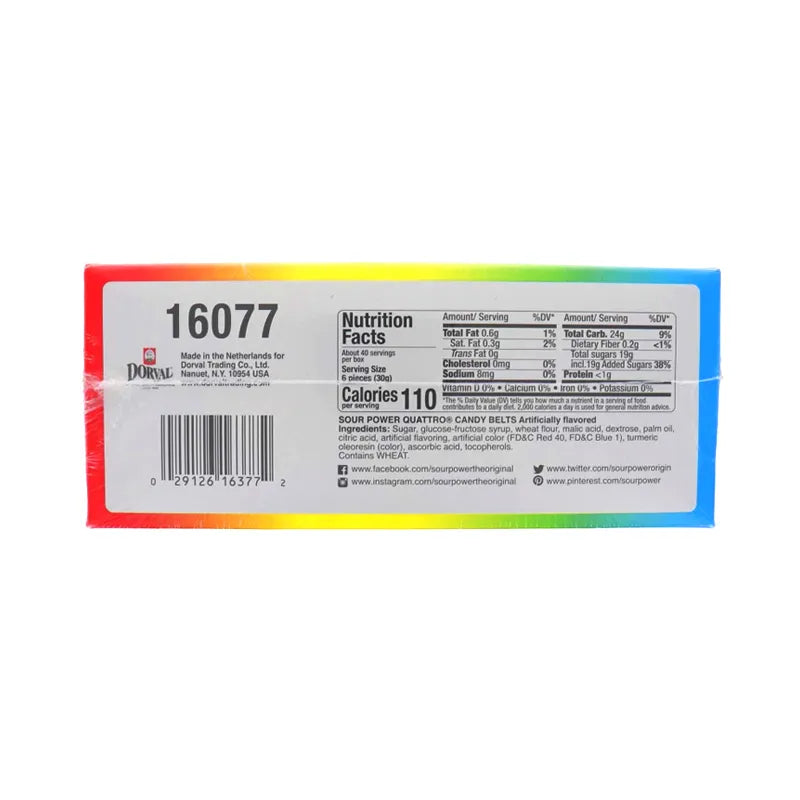 Sour Power Belts 4 Flavors 24 Count - 1.75 oz image 2