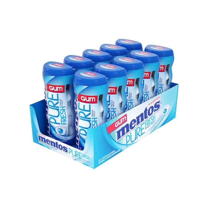 Mentos Pure Fresh, Fresh Mint Sugar Free Gum 10 Count - 15 Pieces image 0