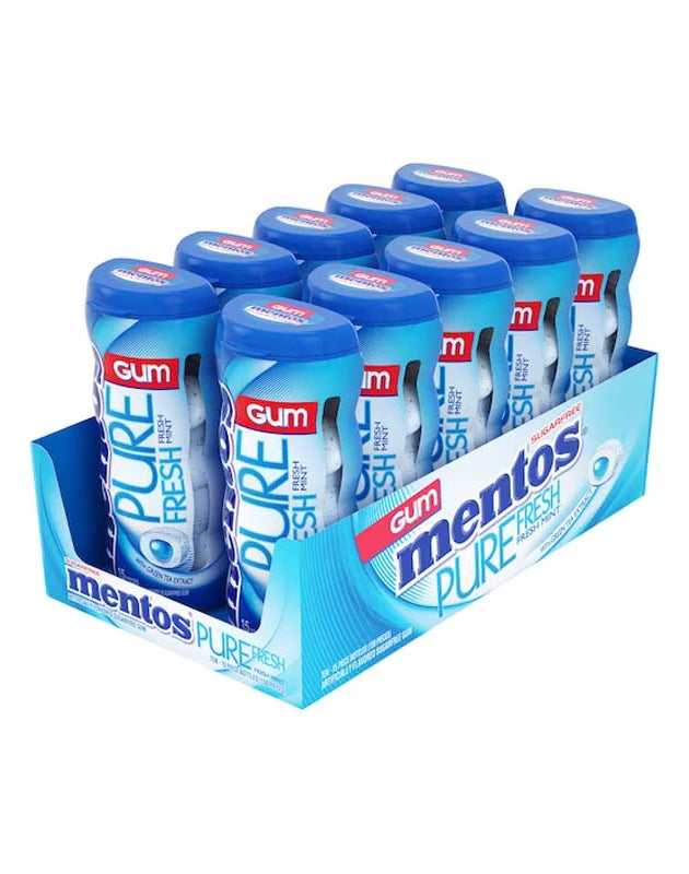 Mentos Pure Fresh, Fresh Mint Sugar Free Gum 10 Count - 15 Pieces image 0