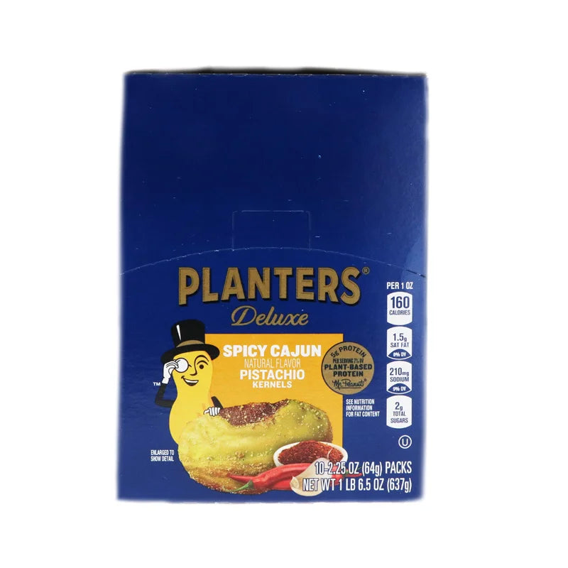 Planters Spicy Cajun Pistachios - Tube 10 Count - 2.5 oz image 0