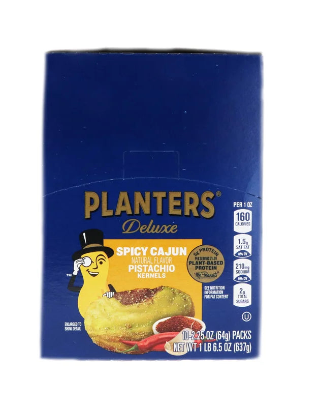 Planters Spicy Cajun Pistachios - Tube 10 Count - 2.5 oz image 0