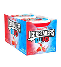 ICE BREAKERS DUO Raspberry Flavored Sugar Free Breath Mints, 1.3 oz Can (8 Count) image 0