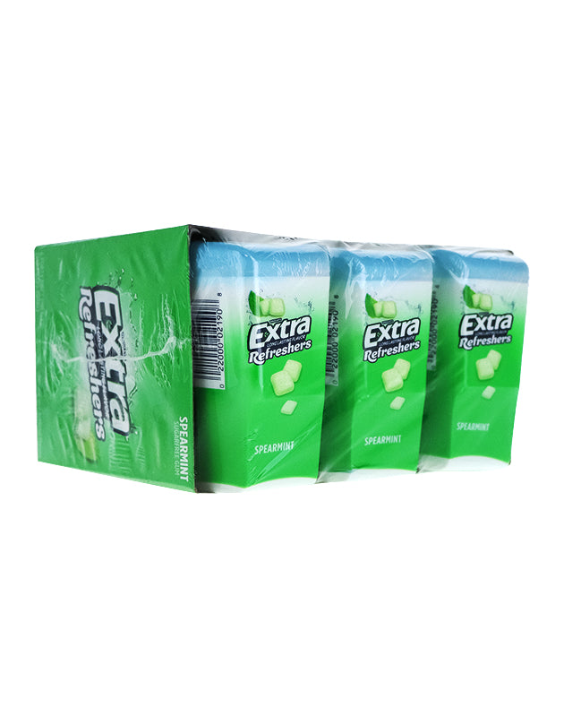 Wrigley's Extra Refreshers Spearmint Chewing Gum Bottle 6 Count - 40 Pcs image 0